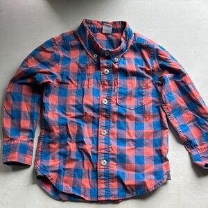 GAP Kids Plaid Shirt - Blue and Orange